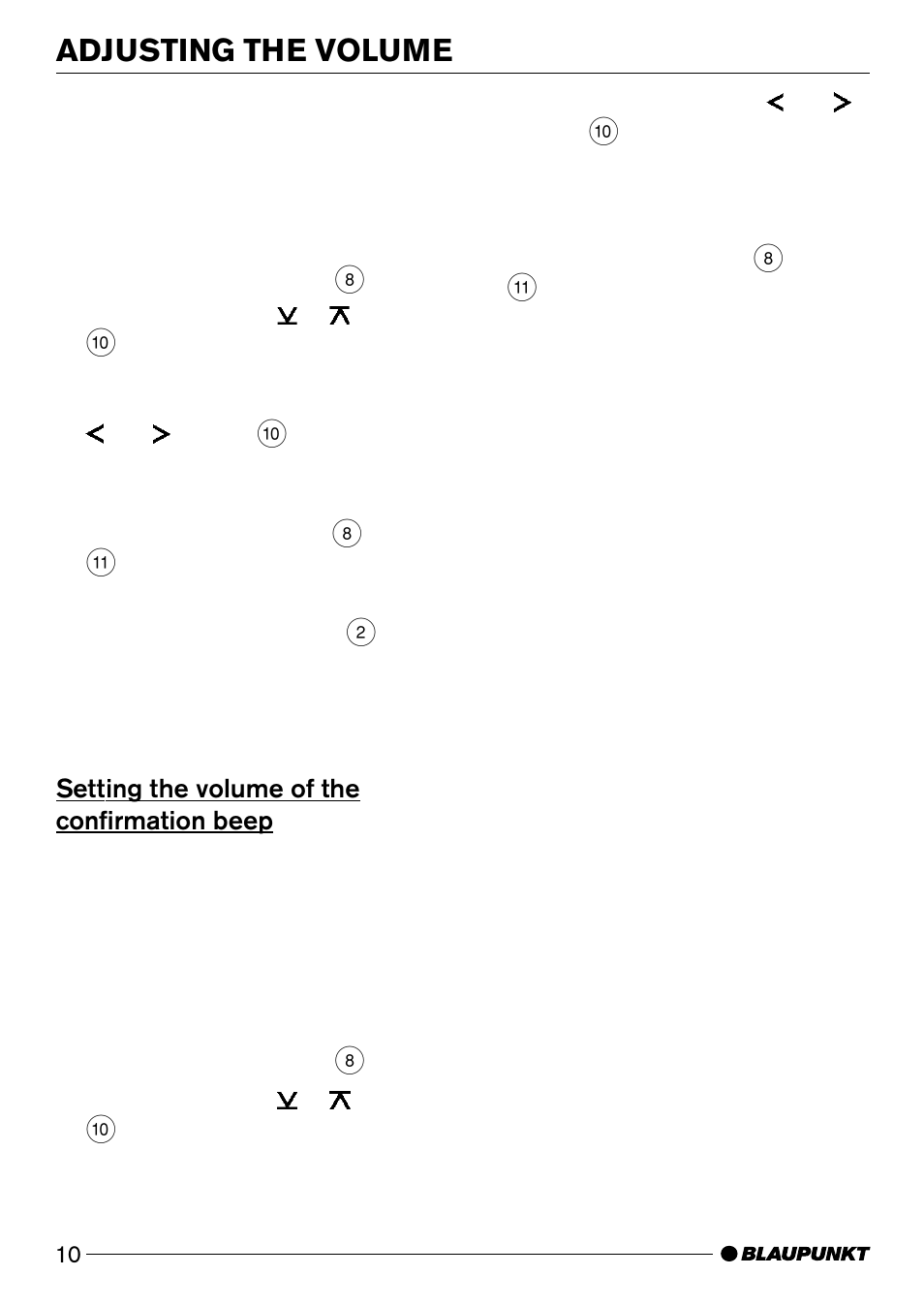 Adjusting the volume | Blaupunkt CD51 User Manual | Page 10 / 23