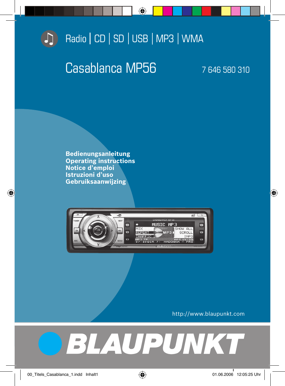 Blaupunkt CASABLANCA MP56 User Manual | 69 pages