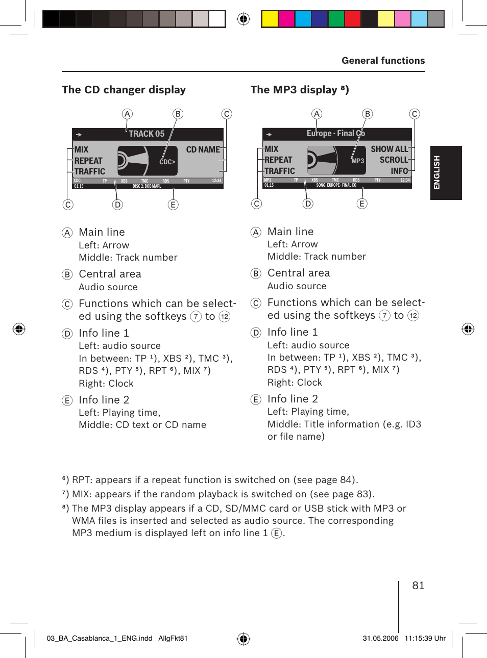 Blaupunkt CASABLANCA MP56 User Manual | Page 16 / 69