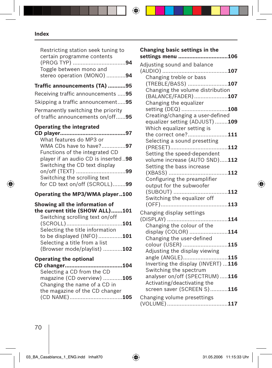 Blaupunkt CASABLANCA MP56 User Manual | Page 5 / 69