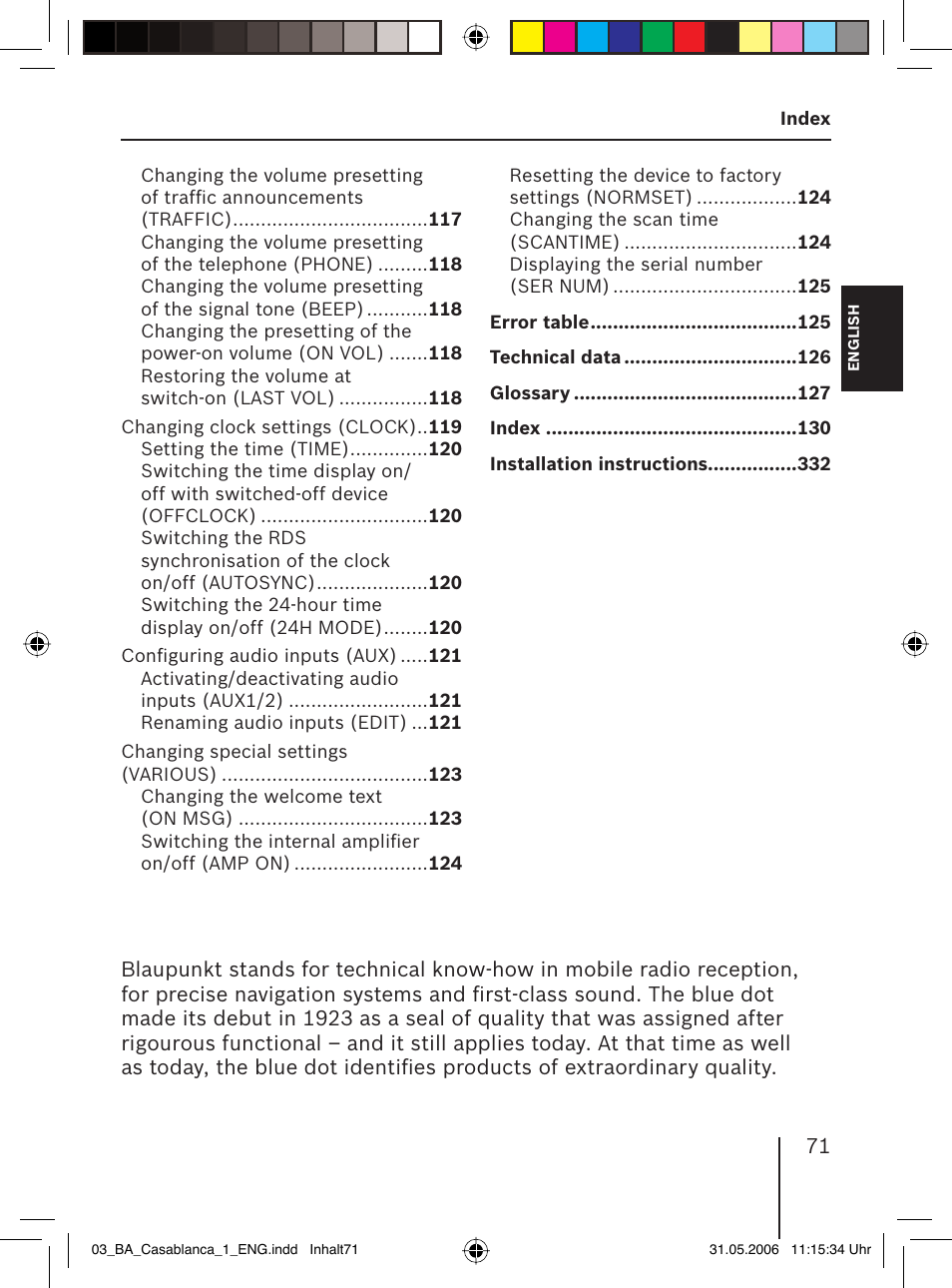 Blaupunkt CASABLANCA MP56 User Manual | Page 6 / 69