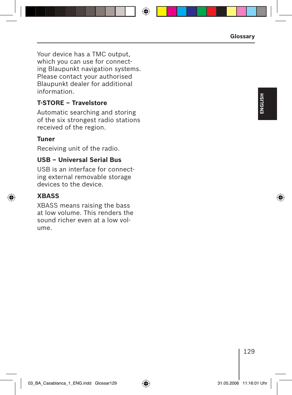 Blaupunkt CASABLANCA MP56 User Manual | Page 64 / 69