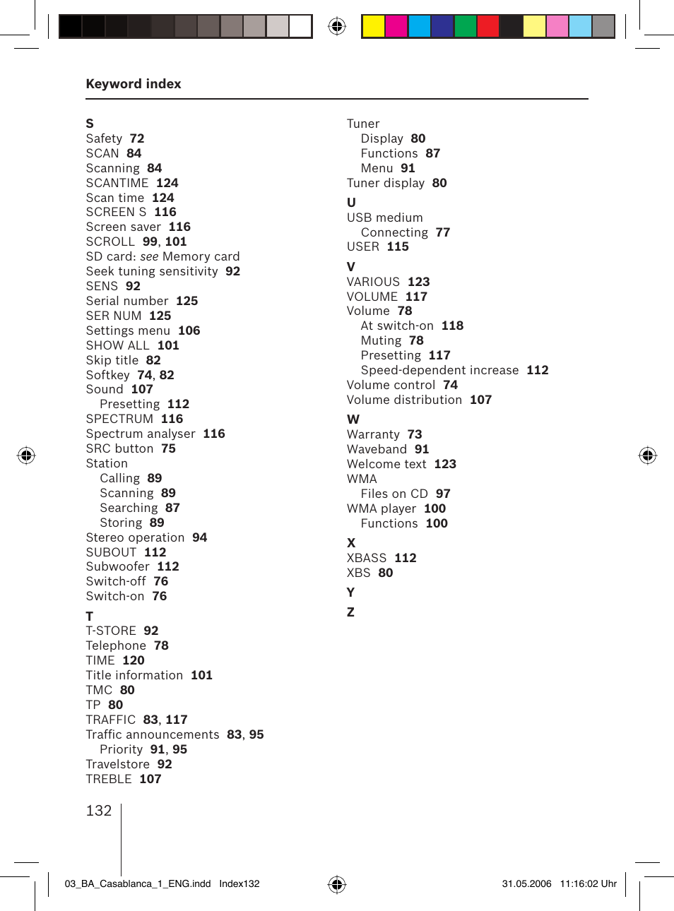 Blaupunkt CASABLANCA MP56 User Manual | Page 67 / 69