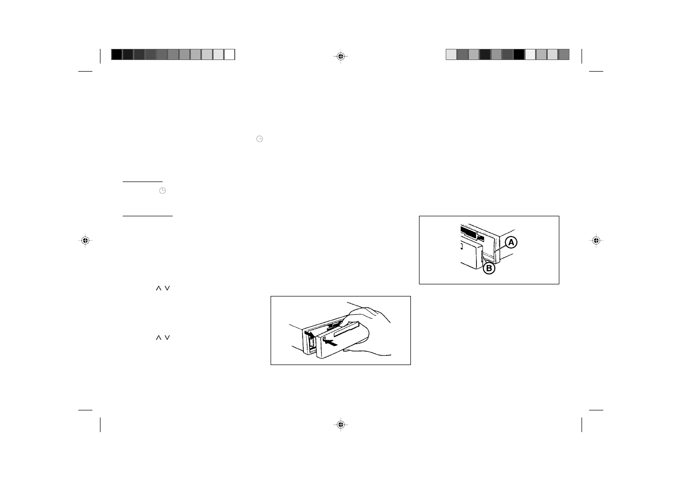 Release panel, Clock | Blaupunkt DRESDEN RCR 128 User Manual | Page 8 / 18