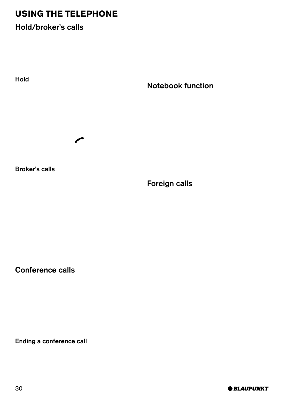 Using the telephone | Blaupunkt AntaresT60 User Manual | Page 30 / 52