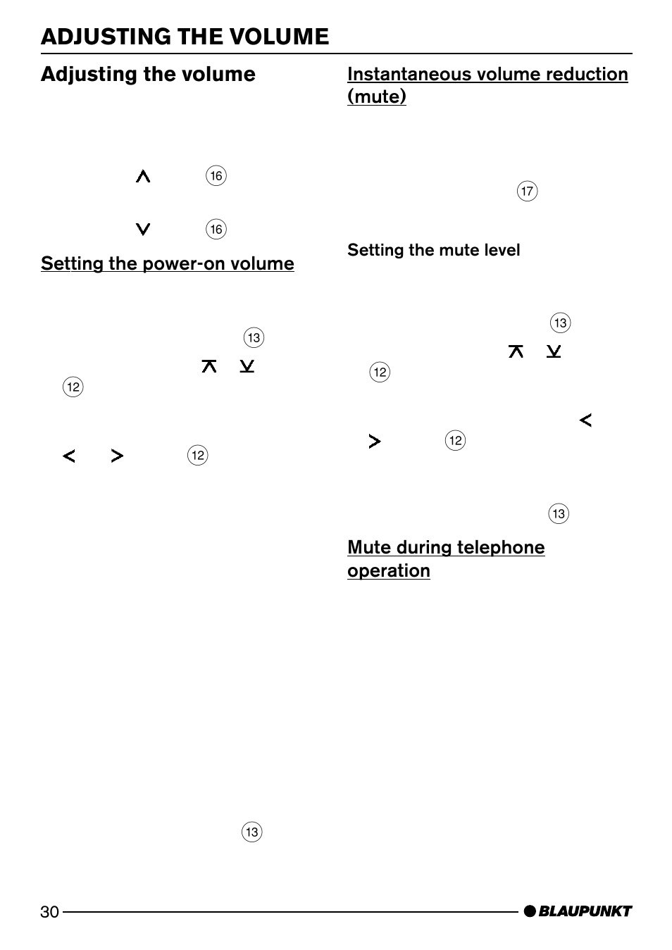 Adjusting the volume | Blaupunkt Dresden C31 User Manual | Page 9 / 25