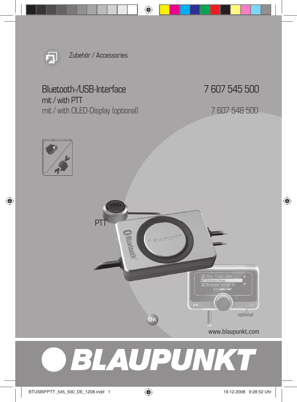 Blaupunkt 7 607 548 500 User Manual | 25 pages