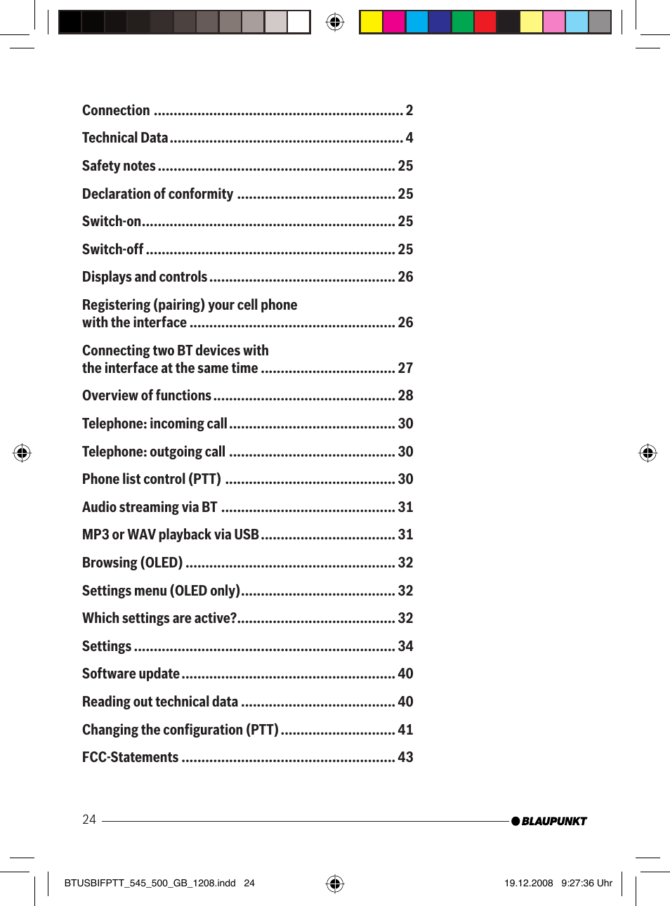 Btusbif_545_500_gb_1208.pdf | Blaupunkt 7 607 548 500 User Manual | Page 5 / 25