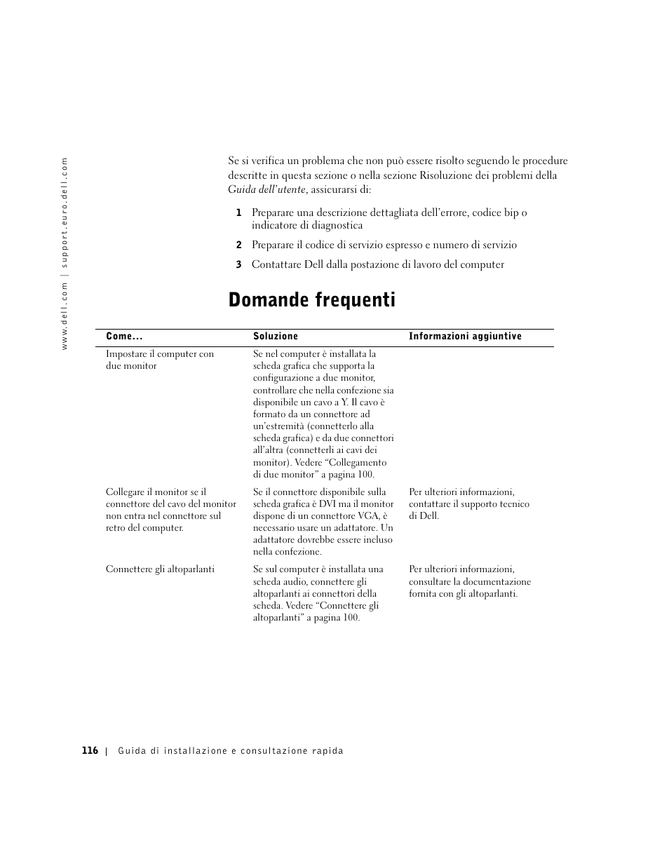 Domande frequenti | Dell Precision 350 User Manual | Page 116 / 148