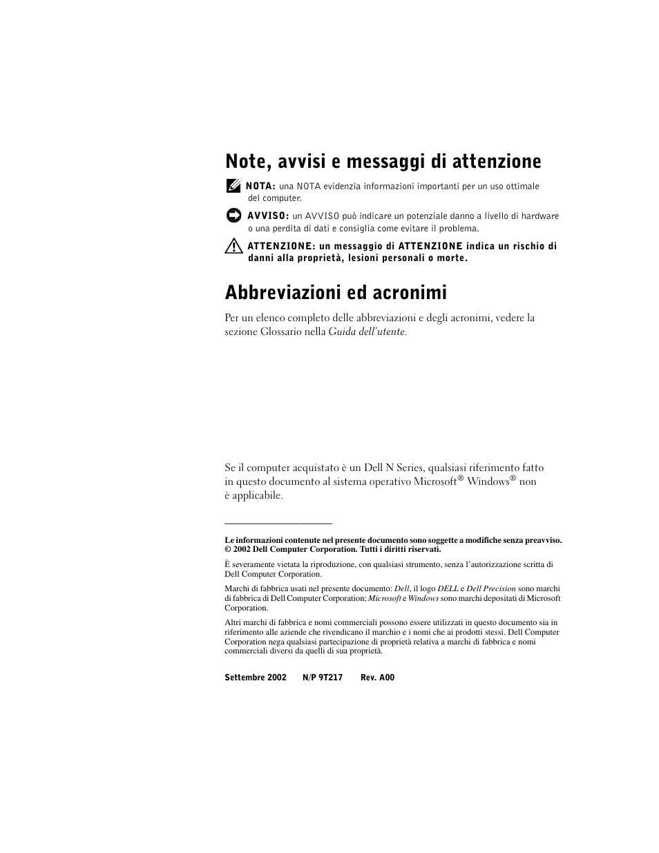 Abbreviazioni ed acronimi | Dell Precision 350 User Manual | Page 90 / 148