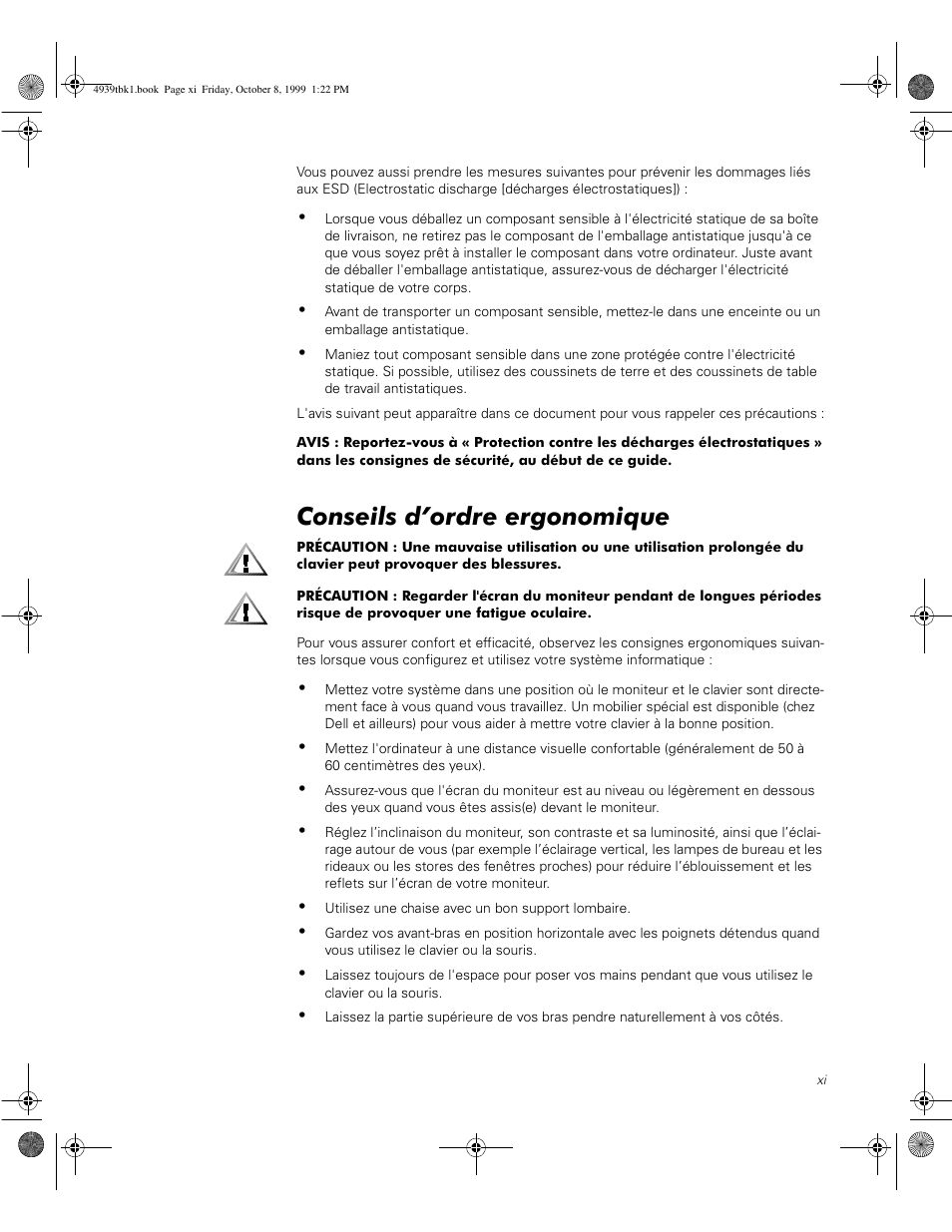 Conseils d’ordre ergonomique | Dell PowerVault 56F (16P Fibre Channel Switch) User Manual | Page 37 / 98