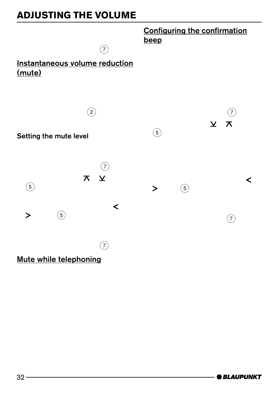 Adjusting the volume | Blaupunkt MINNESOTA DJ32 User Manual | Page 10 / 25