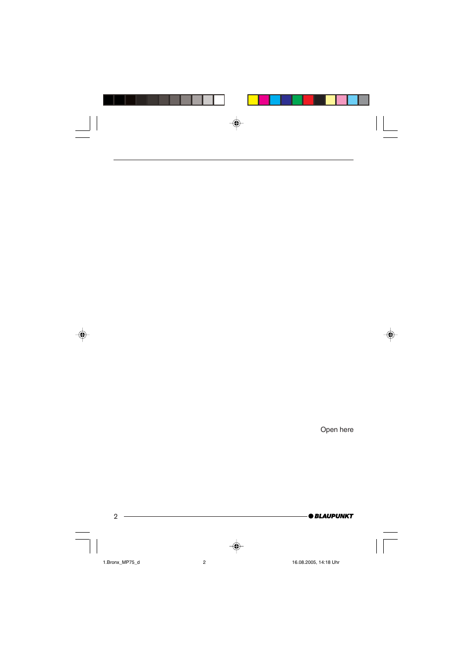 Blaupunkt BRONX MP75 User Manual | Page 2 / 46