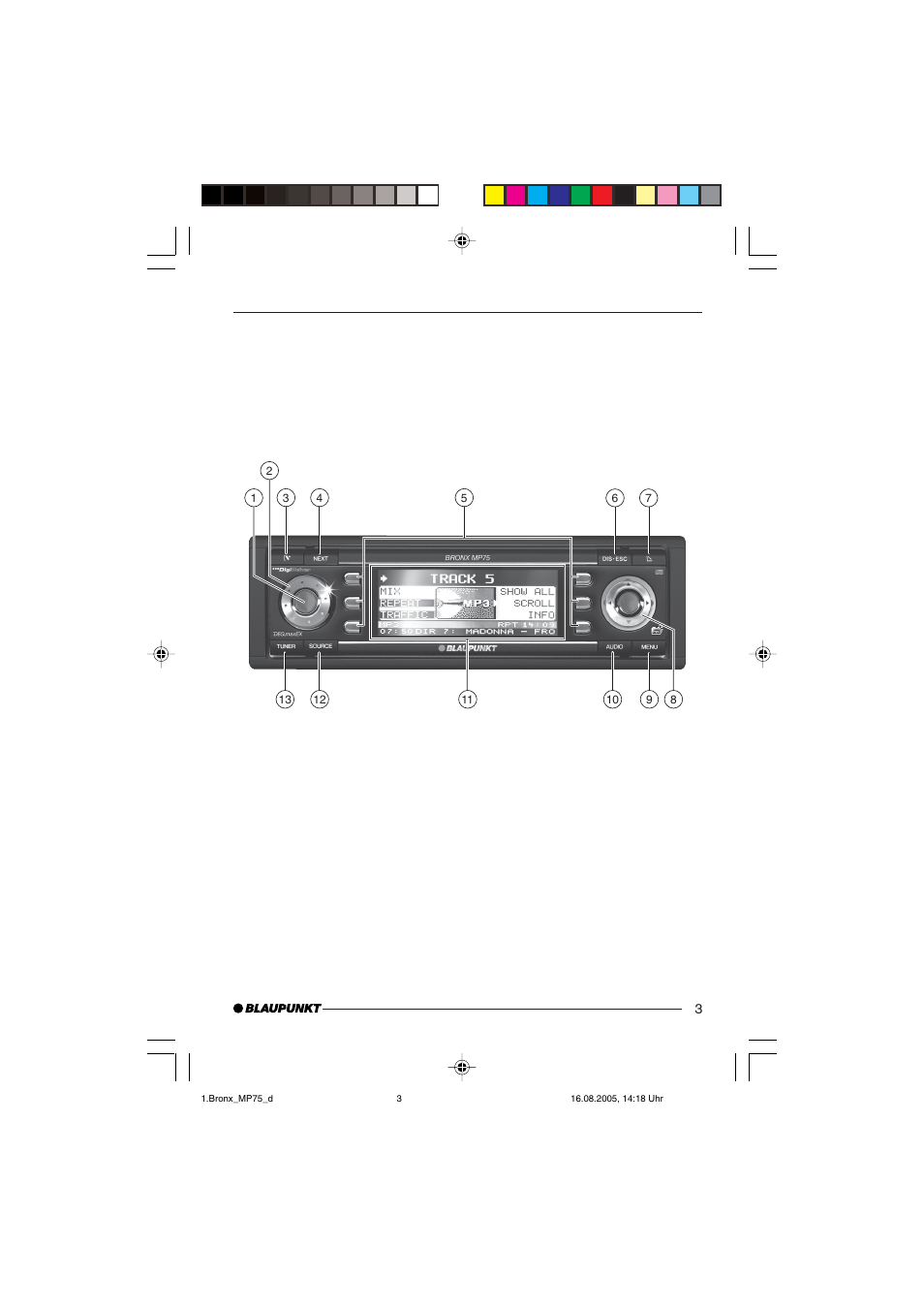 Blaupunkt BRONX MP75 User Manual | Page 3 / 46