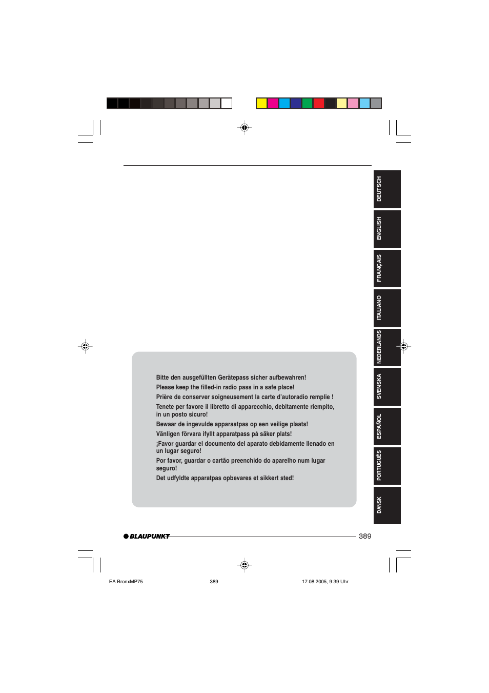 Blaupunkt BRONX MP75 User Manual | Page 45 / 46