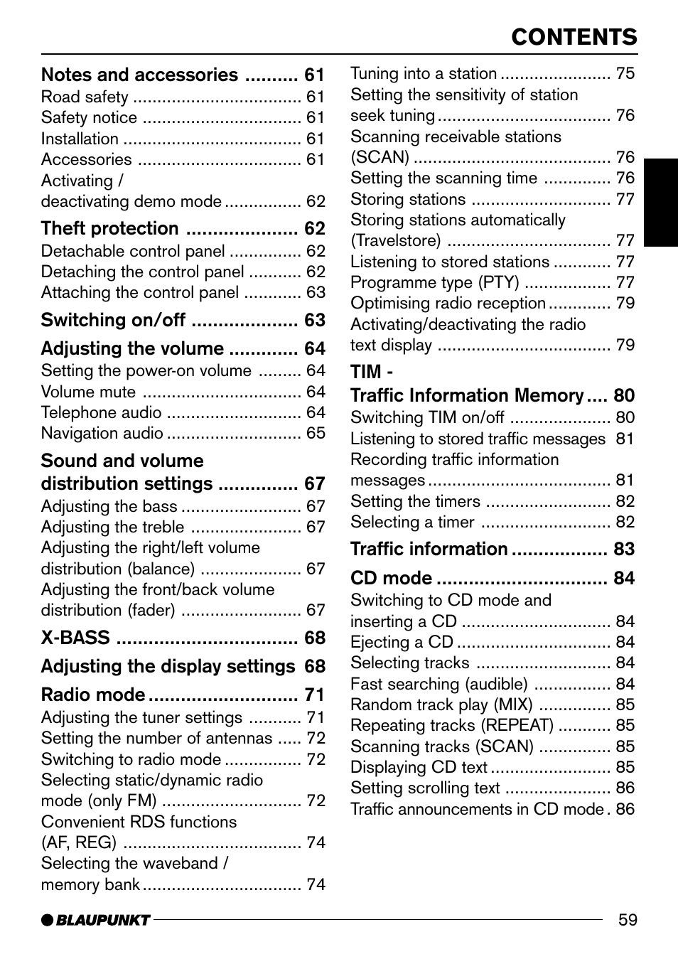 Blaupunkt 7 644 820 310 User Manual | Page 5 / 56