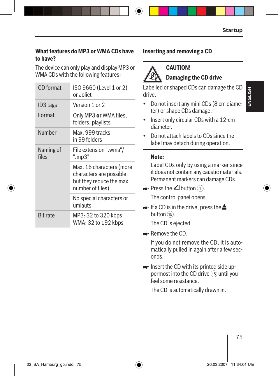 Blaupunkt HAMBURG MP57 User Manual | Page 14 / 63