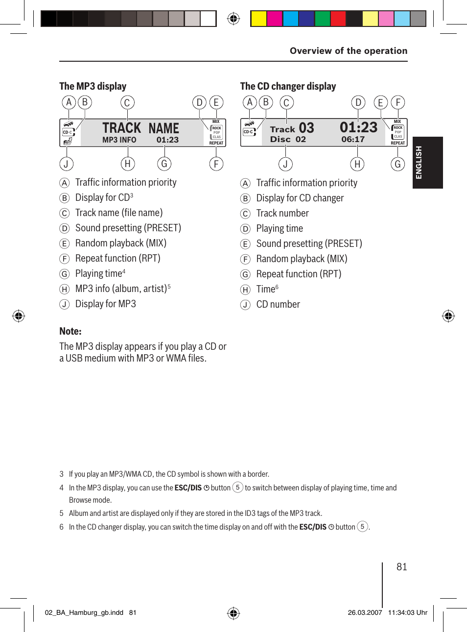 Track name | Blaupunkt HAMBURG MP57 User Manual | Page 20 / 63