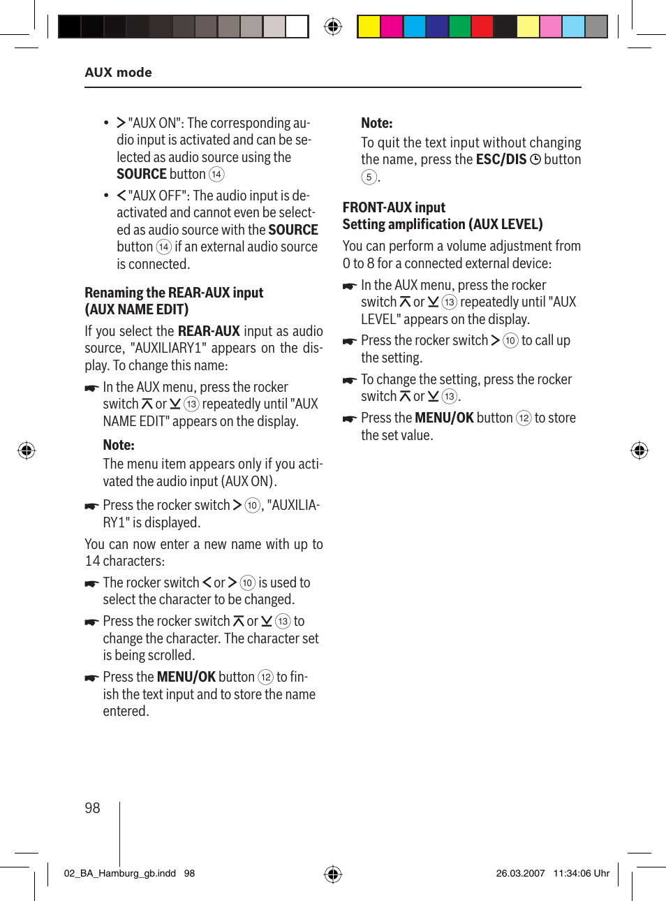 Blaupunkt HAMBURG MP57 User Manual | Page 37 / 63