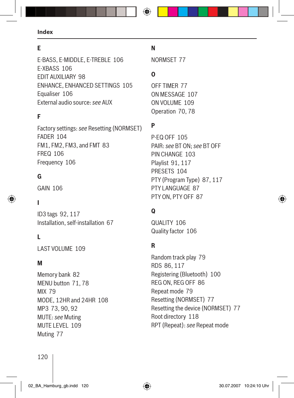 Blaupunkt HAMBURG MP57 User Manual | Page 59 / 63