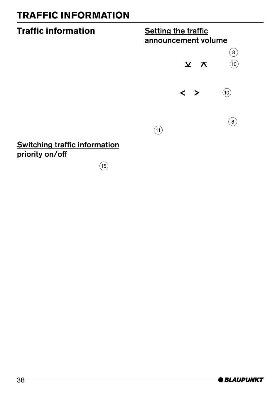 Traffic information | Blaupunkt Modena CD51 User Manual | Page 15 / 24