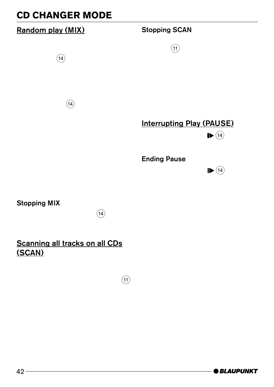 Cd changer mode | Blaupunkt Modena CD51 User Manual | Page 19 / 24