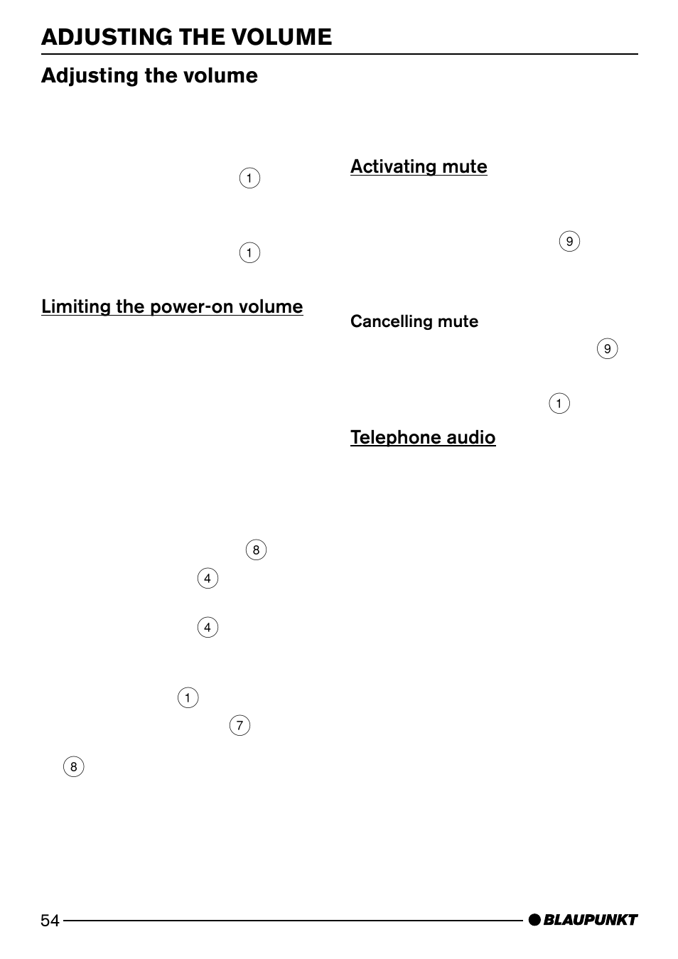 Adjusting the volume | Blaupunkt SAN FRANCISCO CD72 User Manual | Page 12 / 78