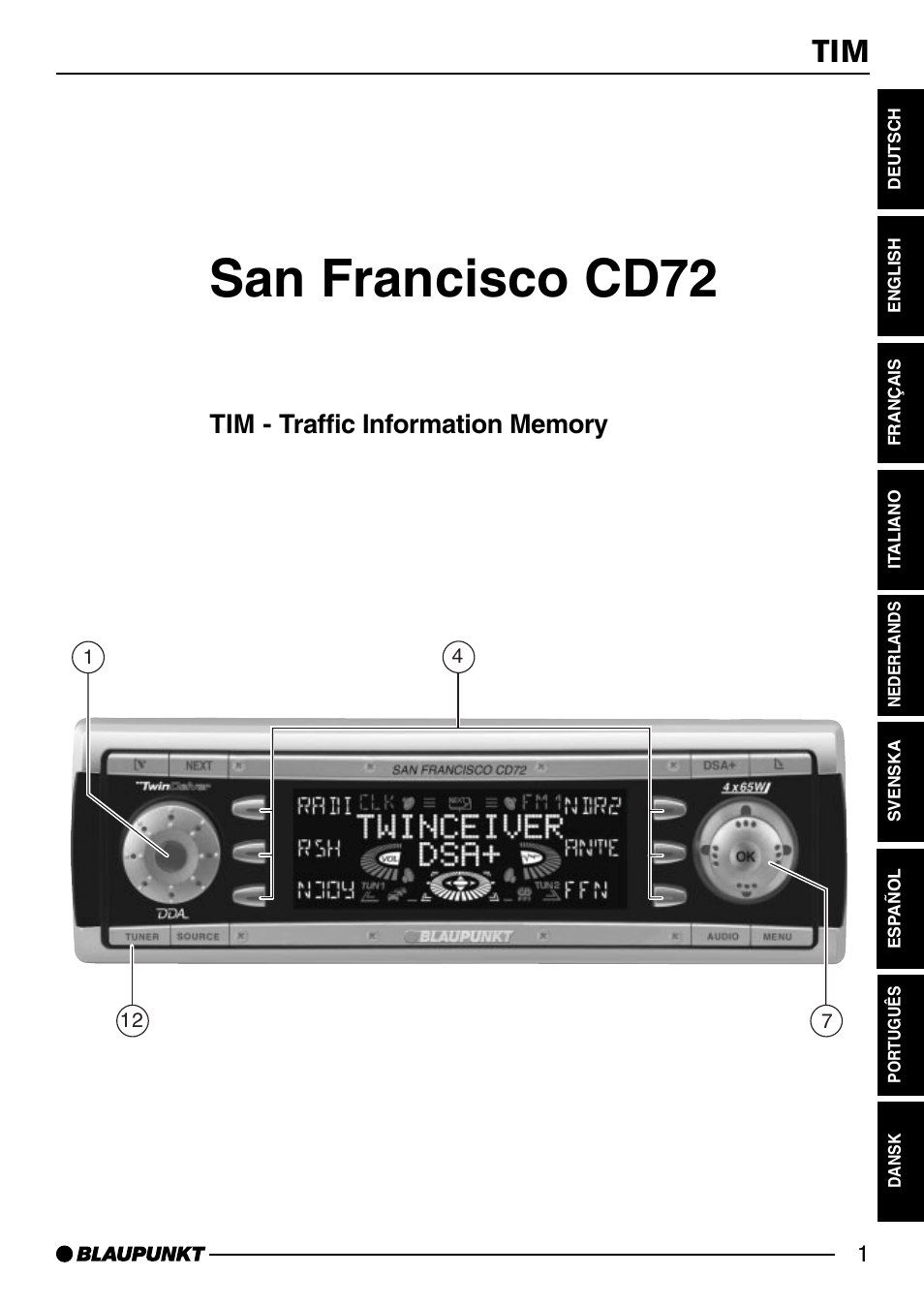 San francisco cd72 | Blaupunkt SAN FRANCISCO CD72 User Manual | Page 45 / 78