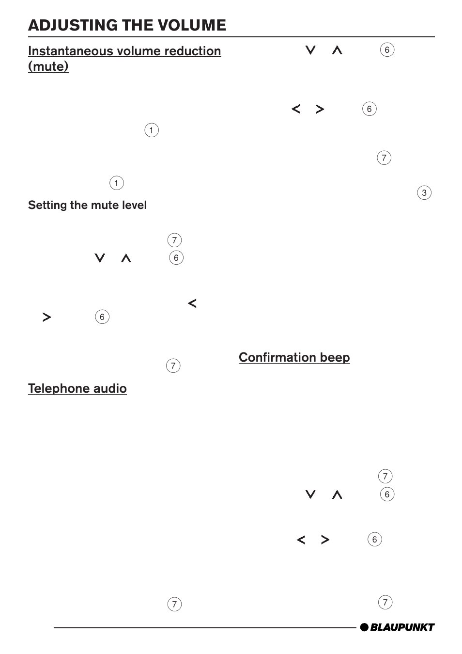 Adjusting the volume | Blaupunkt Monterrey MP35 User Manual | Page 10 / 29