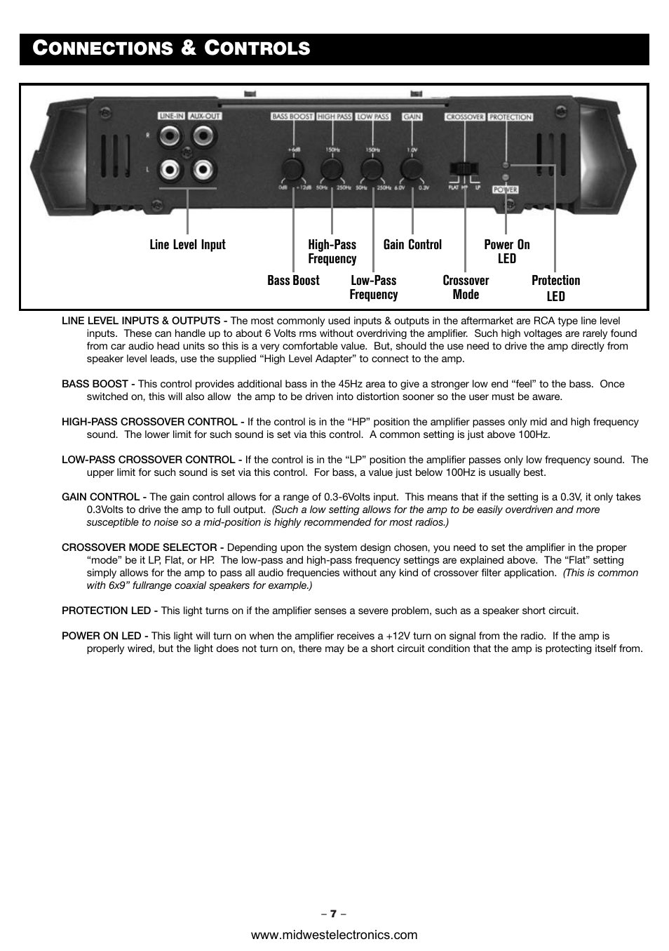 Onnections, Ontrols | Blaupunkt PCA260 User Manual | Page 9 / 14
