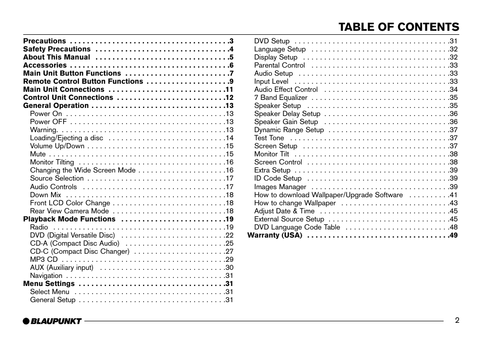 Blaupunkt IVDM-7002 User Manual | Page 3 / 56
