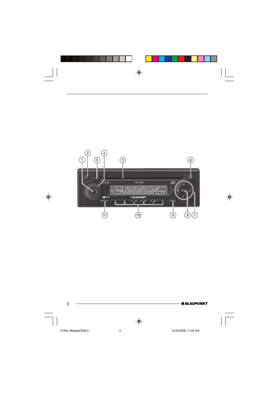 Blaupunkt KIEL CD36 User Manual | Page 2 / 25