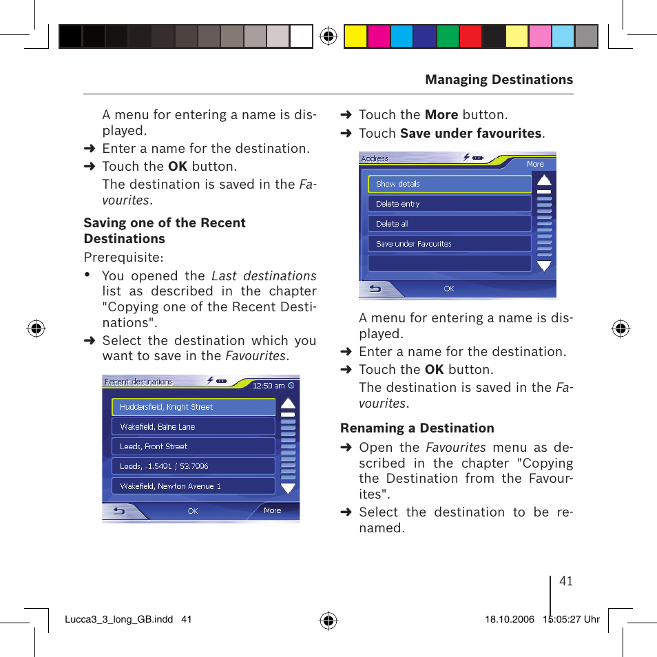 Blaupunkt TRAVELPILOT LUCCA 3.3 User Manual | Page 41 / 88