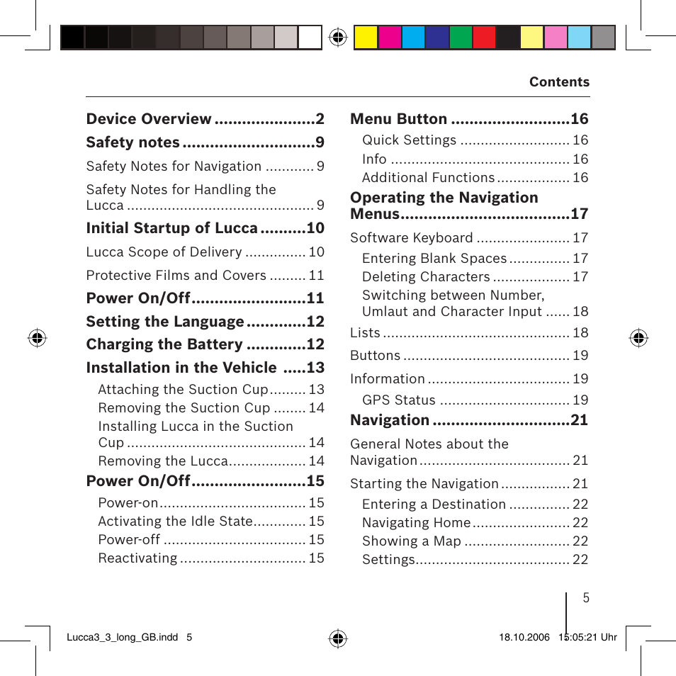 Blaupunkt TRAVELPILOT LUCCA 3.3 User Manual | Page 5 / 88