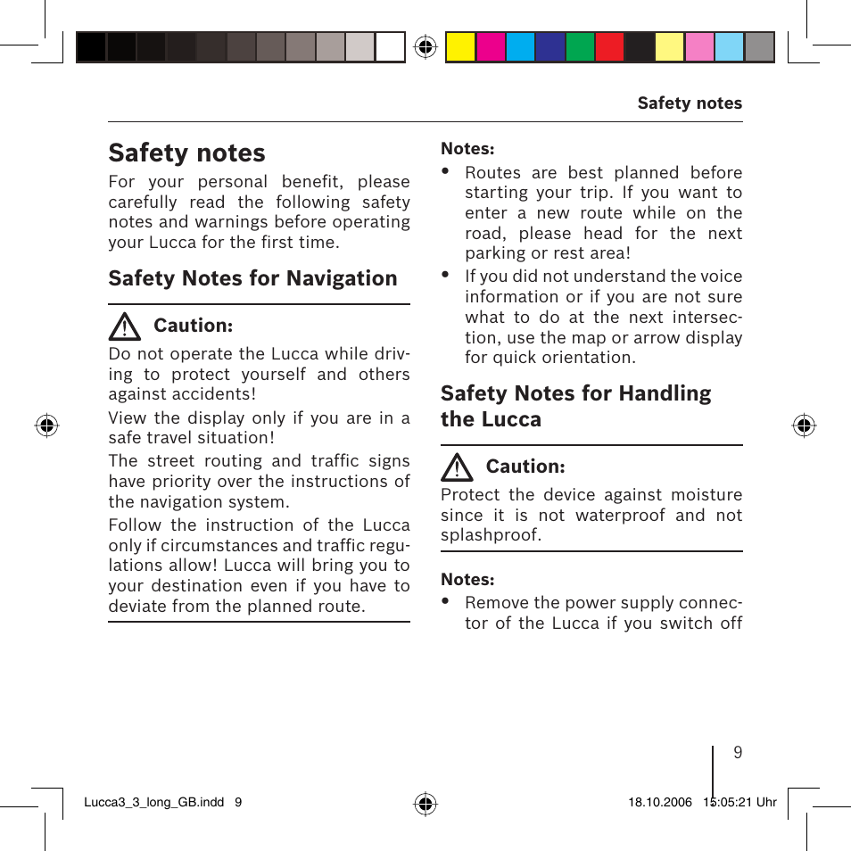 Blaupunkt TRAVELPILOT LUCCA 3.3 User Manual | Page 9 / 88