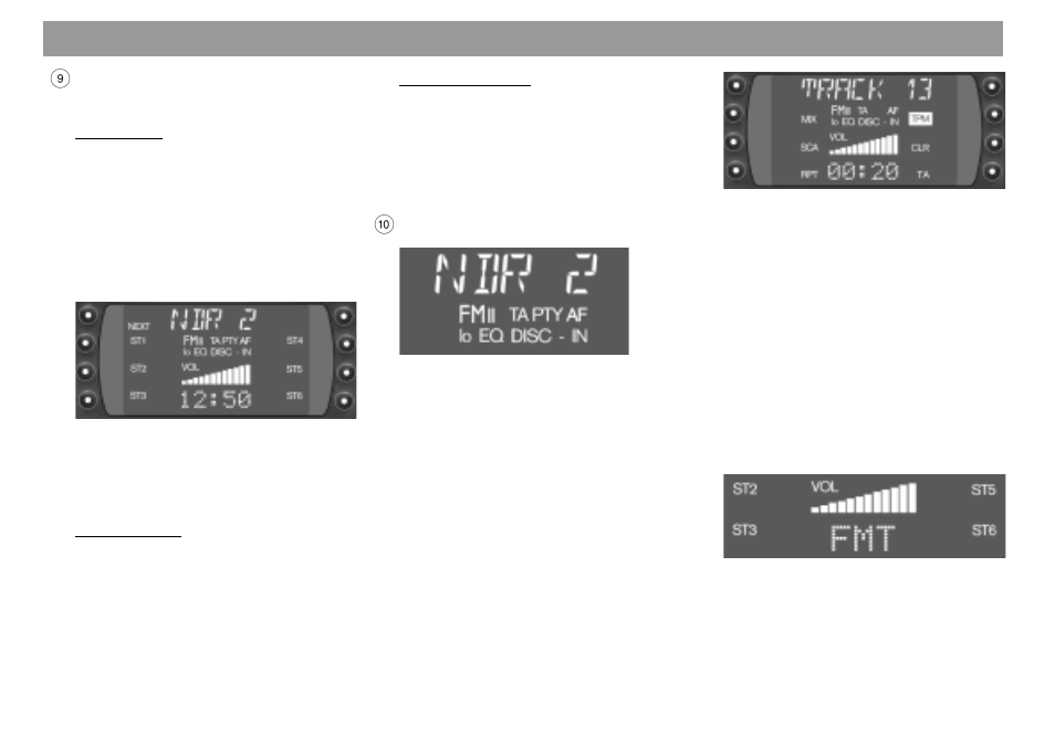 Condensed instructions | Blaupunkt BOSCH GRUPPE RMD 169 User Manual | Page 9 / 38