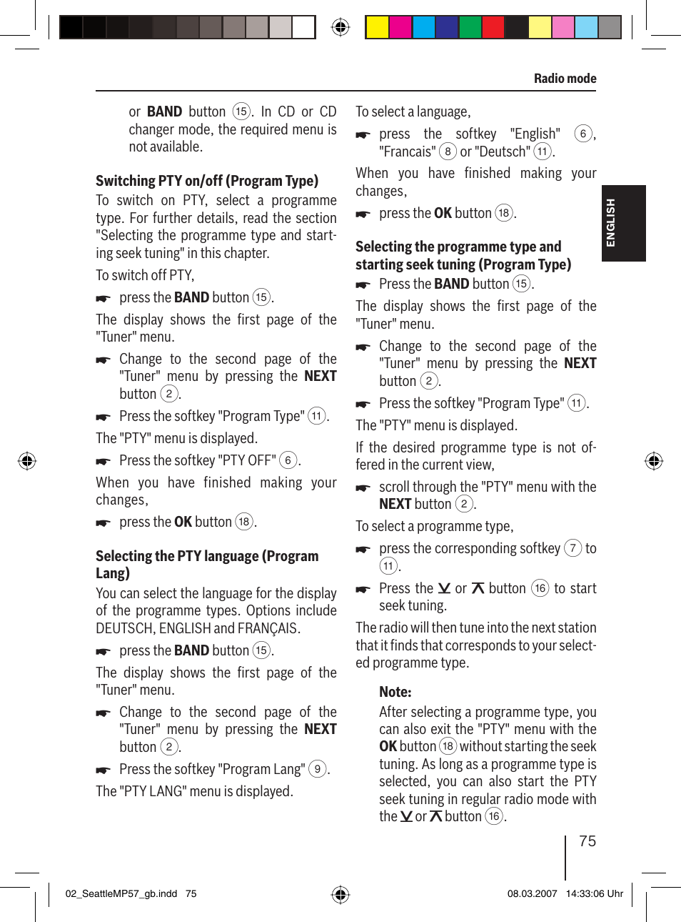 Blaupunkt SEATTLE MP57 7 647 453 310 User Manual | Page 21 / 55