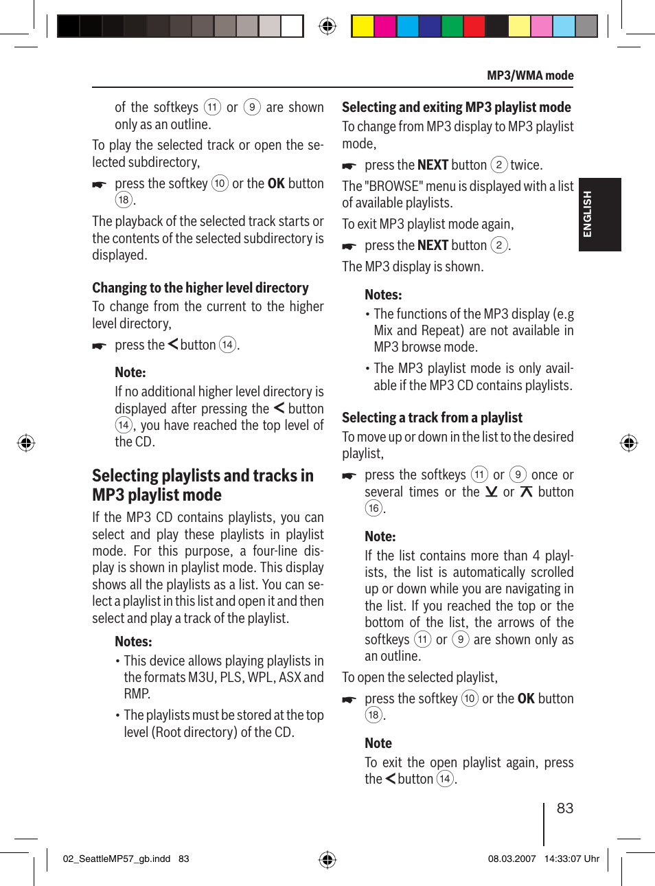 Blaupunkt SEATTLE MP57 7 647 453 310 User Manual | Page 29 / 55
