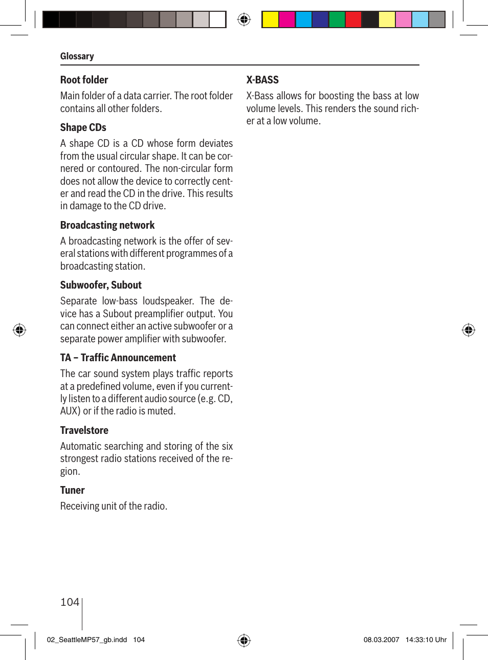 Blaupunkt SEATTLE MP57 7 647 453 310 User Manual | Page 50 / 55