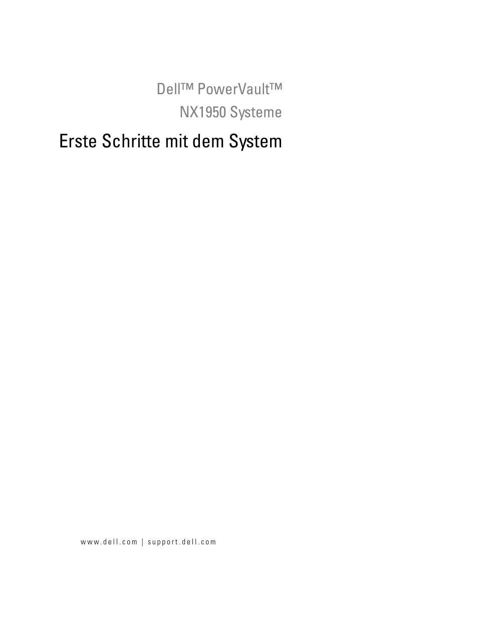 Erste schritte mit dem system | Dell PowerVault NX1950 User Manual | Page 37 / 106