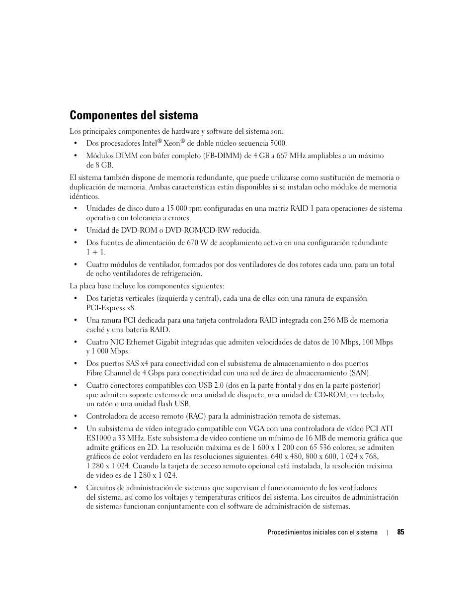 Componentes del sistema | Dell PowerVault NX1950 User Manual | Page 87 / 106