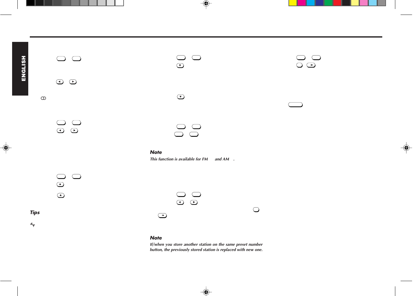 Radio reception, Seek tuning 1, Manual tuning 1 | Scan tuning 1, Preset scan tuning 1, Local/distant (lo/dx) selection | Blaupunkt CD 2001 User Manual | Page 5 / 10