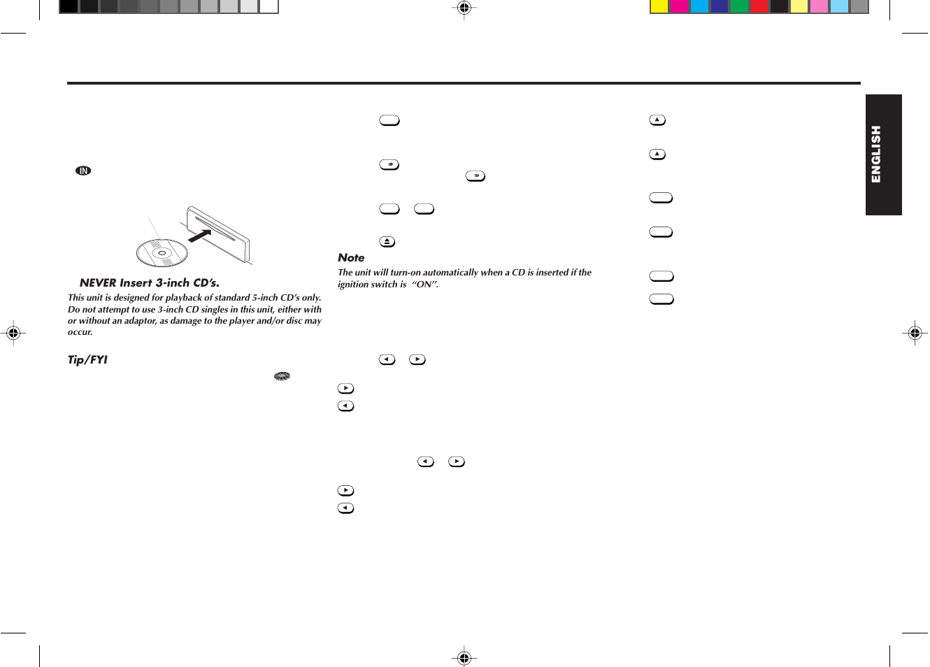 Cd operations, Playing the cd player, Playing a cd in various modes | Blaupunkt CD 2001 User Manual | Page 6 / 10