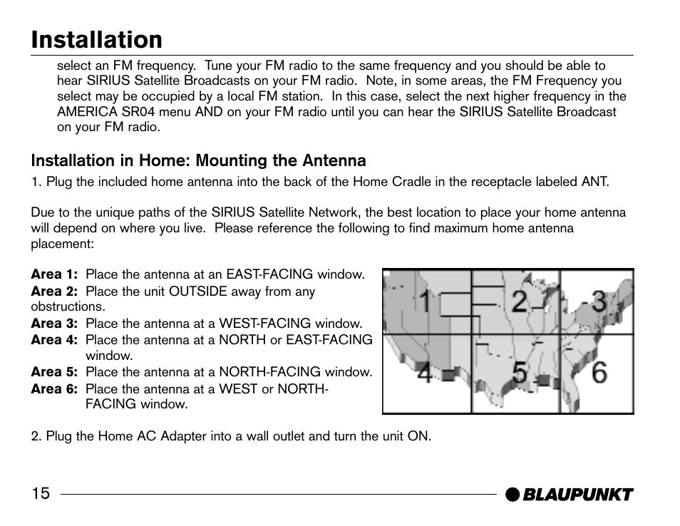 Installation | Blaupunkt SR04 User Manual | Page 16 / 28