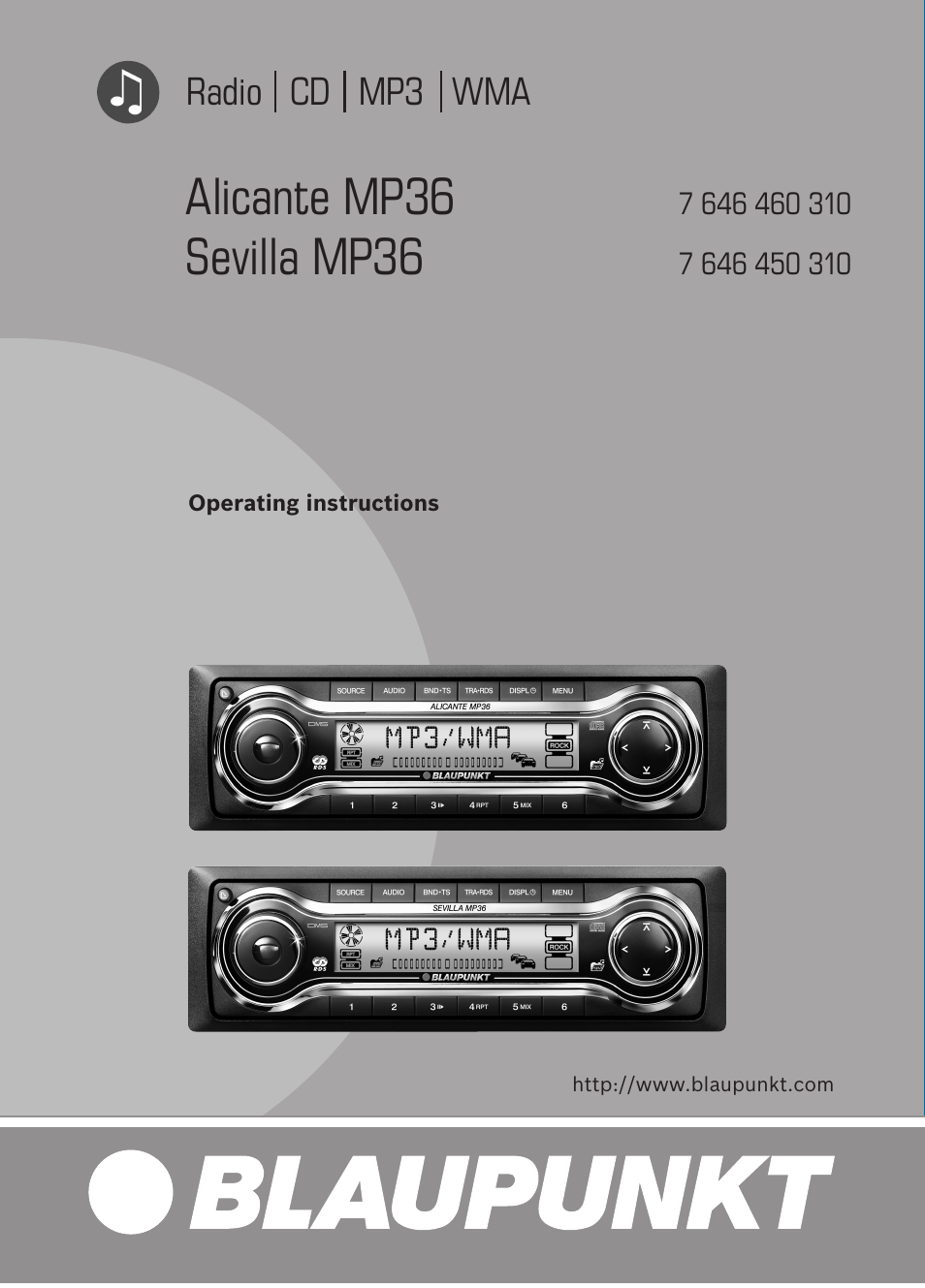 Blaupunkt ALICANTE MP36 User Manual | 35 pages