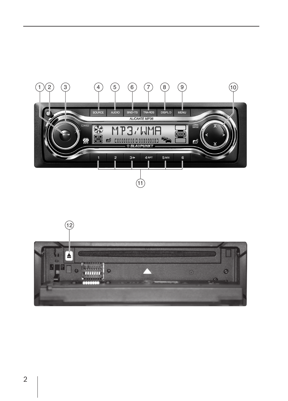 Blaupunkt ALICANTE MP36 User Manual | Page 2 / 35