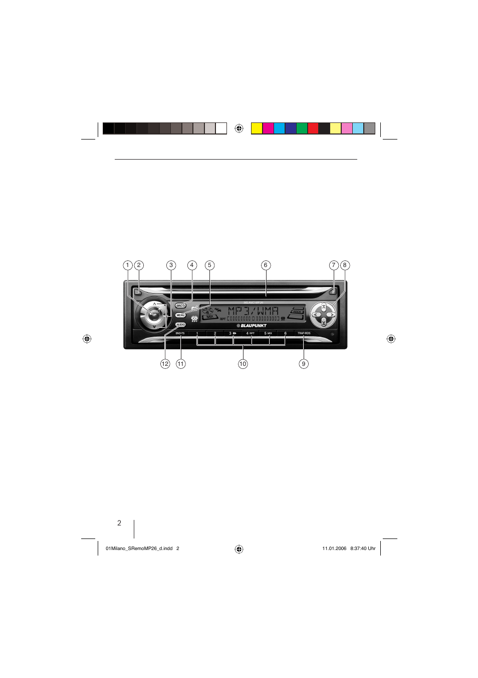 Blaupunkt MILANO MP26 User Manual | Page 2 / 31