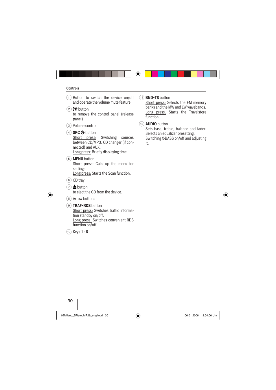 Blaupunkt MILANO MP26 User Manual | Page 3 / 31