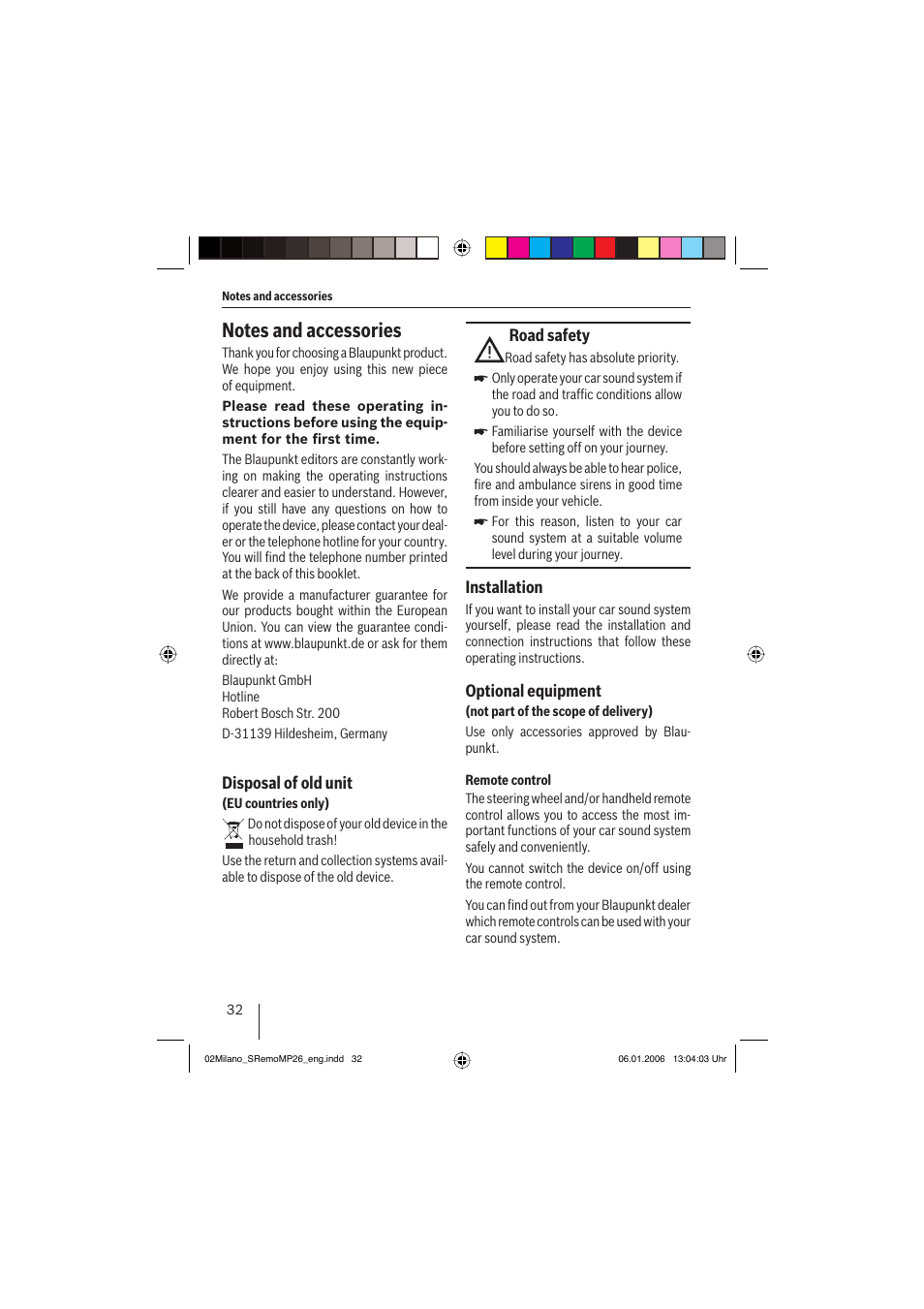 Blaupunkt MILANO MP26 User Manual | Page 5 / 31