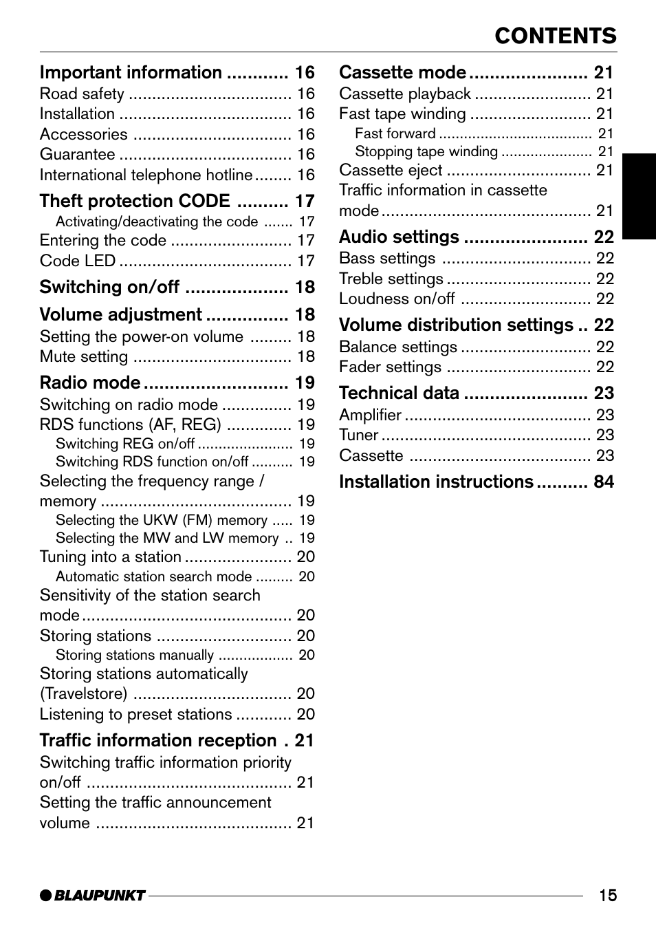 Blaupunkt C30 User Manual | Page 5 / 14